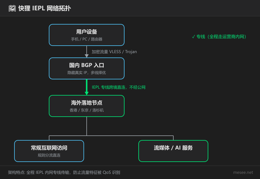 快狸 IEPL 网络拓扑结构示意图